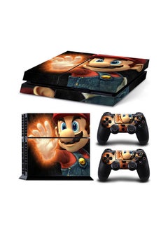 Buy Console And Controller Sticker Set For PlayStation 4 Super Mario in UAE