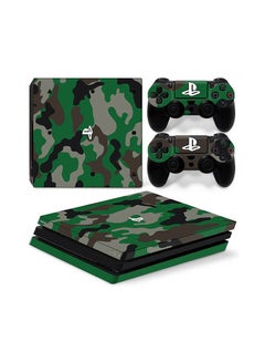 Buy Console And Controller Sticker Set For PlayStation 4 Pro Camouflage in UAE
