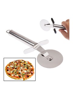Buy Stainless Steel Round Pizza Cutter Silver in Egypt