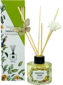 Buy Tropical Mind Reed Diffuser Green 130ml in Saudi Arabia