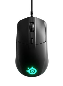 Buy SteelSeries Rival 3 - Gaming Mouse - 8,500 CPI TrueMove Core Optical Sensor - 6 Programmable Buttons - Split Trigger Buttons - Black Black/Green in Saudi Arabia