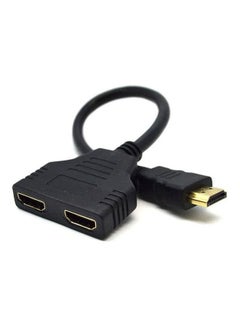 اشتري كابل محول توزيع من طرف HDMI ذكر إلى 2 HDMI أنثى أسود في مصر