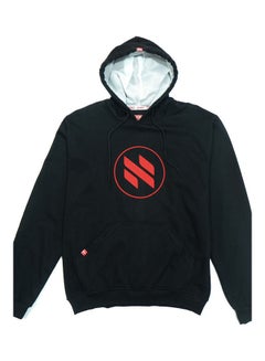 Buy Net Printed Hoodie Black in UAE