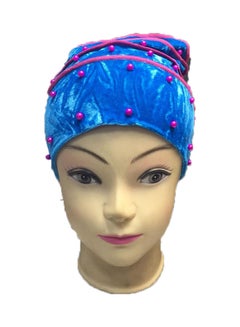 Buy Stylish Comfortable Bonnet Cap Blue/Pink in Saudi Arabia
