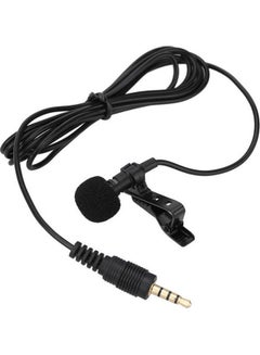 Buy Mini Portable Clip-On Lapel Lavalier Microphone Hands-Free 3.5Mm 85757454 BLack in Egypt