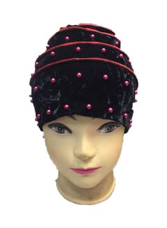Buy Stylish Comfortable Bonnet Cap Black/Pink/Red in Saudi Arabia