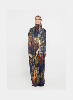 اشتري فستان طويل للصلاة بأكمام طويلة وطبعة زهور متعدد الألوان في السعودية