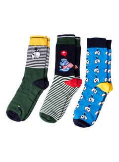 Buy 3-Pairs Mr Allright Socks Set Multicolour in Saudi Arabia