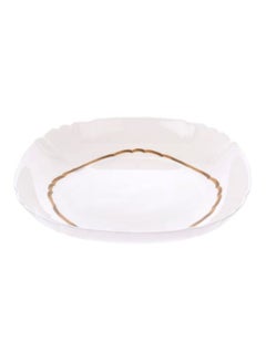 Buy Lotusia Elen Soup Plate White/Gold 20cm in UAE