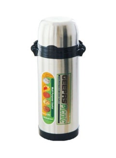 Buy Steel Vacuum Flask Silver/Black in Saudi Arabia