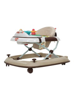 Buy Foldable Baby Walker With 3 Position Adjustable Height And Musical Toy Bar Suitable From 6 To 18 Months in UAE