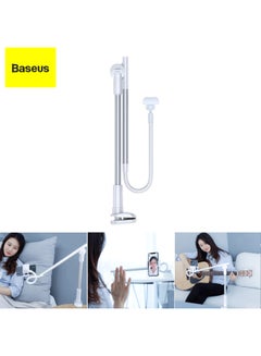 Buy Universal 360-Degree Flexible Long Arm Lazy Cell Phone Holder Silver in Saudi Arabia