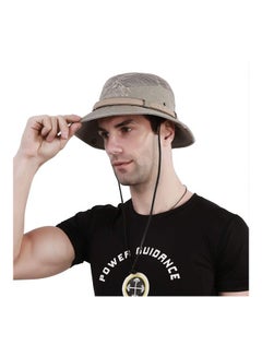 اشتري قبعة صيد مصنوعة من القطن ومزينة بالتطريز للحماية من الشمس في الامارات