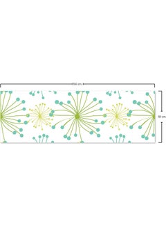 Buy Polyester Table Runner White/Green 150x50cm in UAE