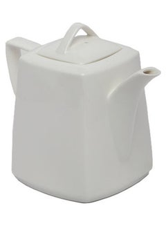 Buy Tea Pot With Lid White 9x9x18cm in Saudi Arabia