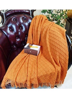 Buy Sofa Blanket Combination Orange 127x173cm in Saudi Arabia