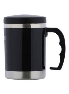 Buy Stainless Steel Double Wall Travel Mug Black/Silver 11.5x9x13cm in UAE