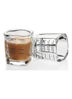 Buy Set Of 2 Coffee Cup Clear in Saudi Arabia