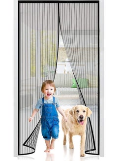 اشتري Magnetic Closure Heavy Duty Mesh Screen Doors With Magnets Multicolor 100x210cm في مصر