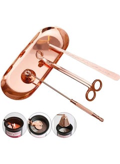 Buy 4 In 1 Candle Accessory Set Rose Gold in UAE