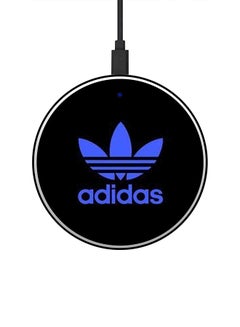 اشتري شاحن لاسلكي سريع بتصميم رفيع للغاية مطبوع عليه كلمة "Addidas" مع كابل USB أسود/بنفسجي في الامارات