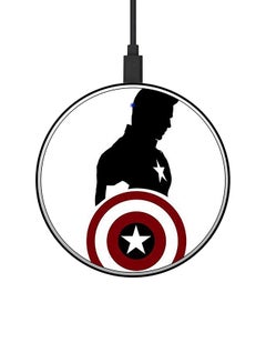 اشتري Qi-Certified 15W Fast Wireless Charger Ultra Slim Captain America Multicolour في الامارات