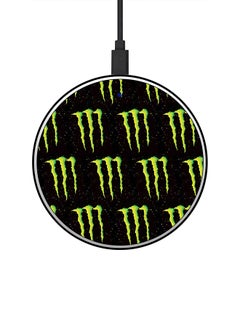 Buy Monster Printed Fast Wireless Charger With USB Cable Multicolour in UAE