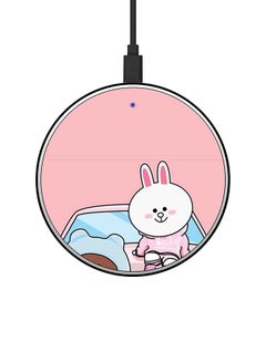 اشتري Kitty On Car Printed Ultra Slim Fast Wireless Charger With USB Cable Multicolour في الامارات