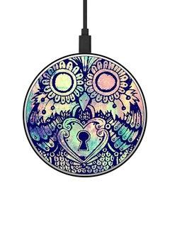 Buy Lock Printed Fast Wireless Charger With USB Cable Multicolour in Saudi Arabia