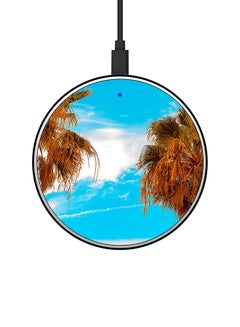 Buy Tree Architecture Printed Fast Wireless Charger With USB Cable Multicolour in UAE