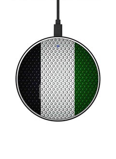 Buy UAE Flag Printed Fast Wireless Charger With USB Cable Multicolour in Saudi Arabia