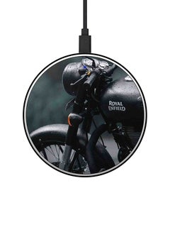 Buy Motorbike Printed Fast Wireless Charger With USB Cable Multicolour in Saudi Arabia