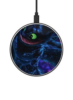 Buy Toothless Printed Ultra Slim Fast Wireless Charger With USB Cable Multicolour in Saudi Arabia