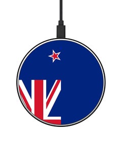 Buy New Zealand Printed Fast Wireless Charger With USB Cable Blue/Red/White in UAE