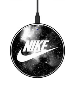 Buy Nike Printed Fast Wireless Charger With USB Cable Black/White in Saudi Arabia