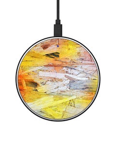 Buy Oil Abstract Printed Fast Wireless Charger With USB Cable Multicolour in Saudi Arabia