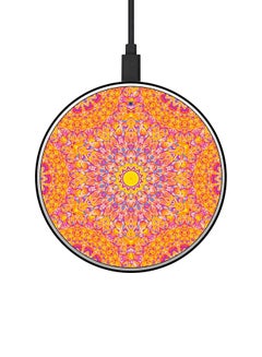 Buy Printed Fast Wireless Charger With USB Cable Multicolour in UAE