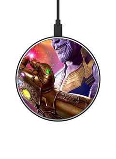 Buy Thanos Printed Ultra Slim Fast Wireless Charger With USB Cable Multicolour in Saudi Arabia