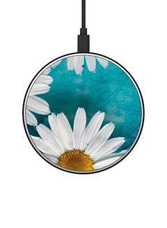 Buy Flower Printed Fast Wireless Charger With USB Cable Multicolour in UAE