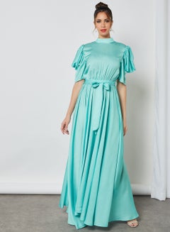 Buy Tie-Up Waist Dress Mint in UAE