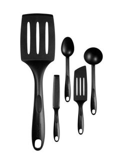 Buy 5-Piece Kitchen Tool Set Black 8x37x37cm in Saudi Arabia