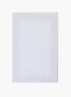 Buy Bath Mat - 100% Cotton 1720 GSM - Home Essential Bathroom Mat Reversible White 40 x 60cm in UAE