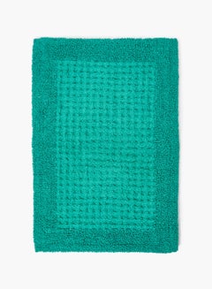 Buy Bath Mat - 100% Cotton 1720 GSM - Home Essential Bathroom Mat Reversible Emerald 40 x 60cm in UAE