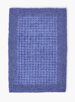 Buy Bath Mat - 100% Cotton 1720 GSM - Home Essential Bathroom Mat Reversible Periwinkle 50 x 80cm in UAE