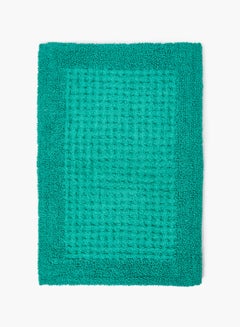 Buy Bath Mat - 100% Cotton 1720 GSM - Home Essential Bathroom Mat Reversible Emerald 50 x 80cm in UAE