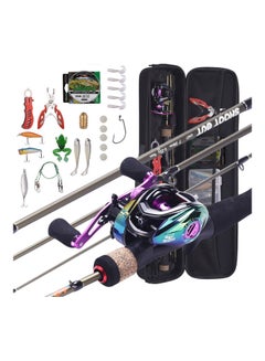 Buy Portable Fishing Rod And Baitcasting Reel Wheel Set in UAE