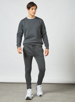 Buy Crew Neck Sweatshirt Grey in Saudi Arabia