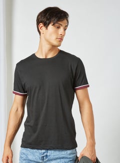Buy Crew Neck T-Shirt Black in Saudi Arabia