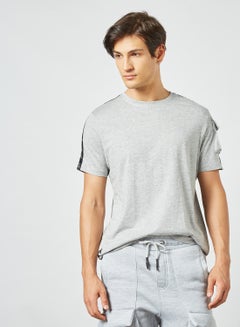 Buy Utility Pocket Sleeve T-Shirt Light Grey in UAE