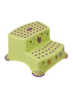 Buy Double Step Stool-Green/ Brown in Saudi Arabia